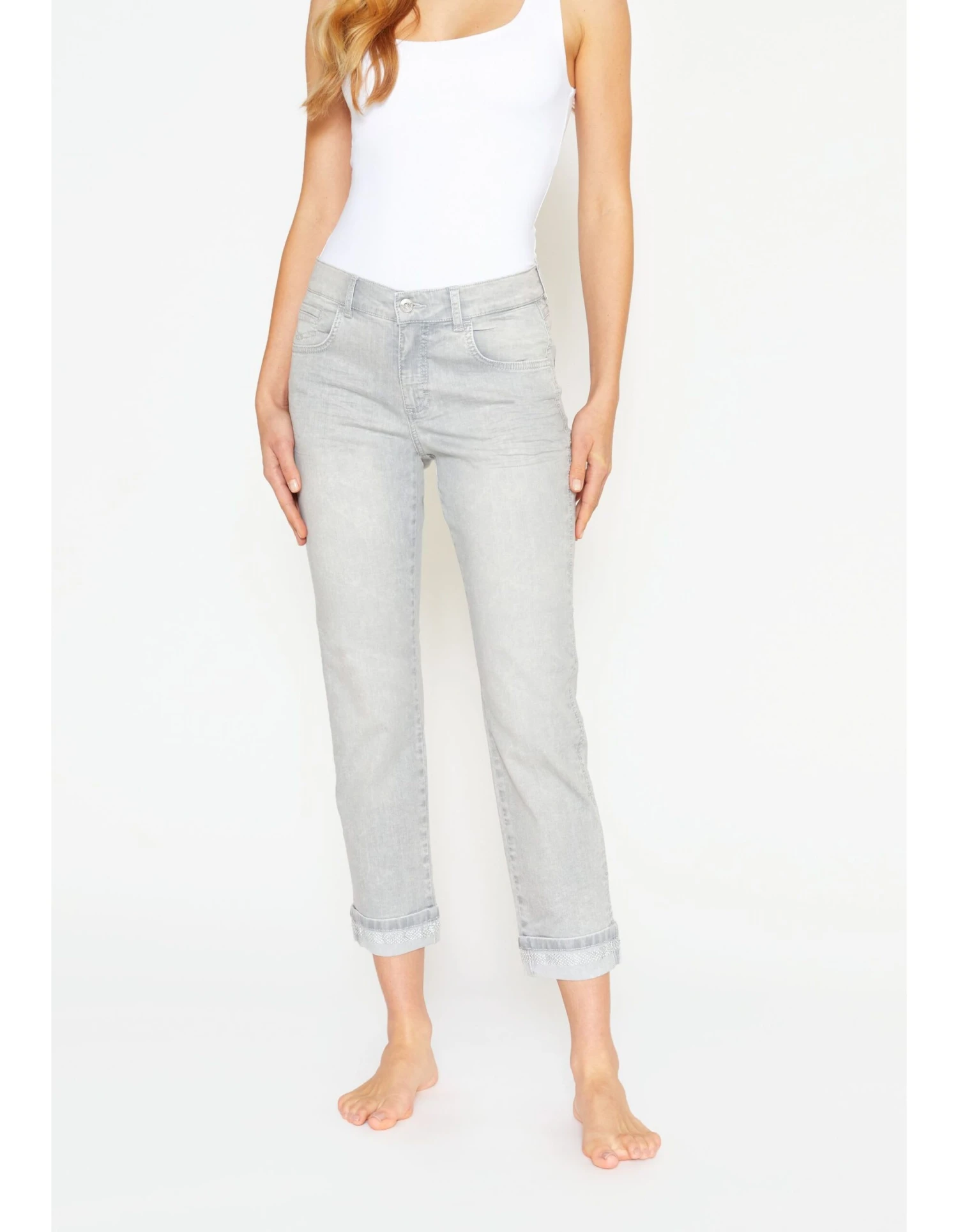 Angels Jeans Darleen Crop TU Plate In Light Grey Random Used 1 Angels Jeans Darleen Crop TU Plate In Light Grey Random Used