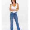 Angels Jeans Schlagjeans Leni In Mid Blue Used