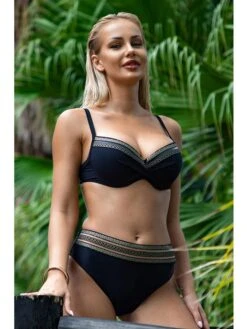 Bikini In Schwarz/ Bunt