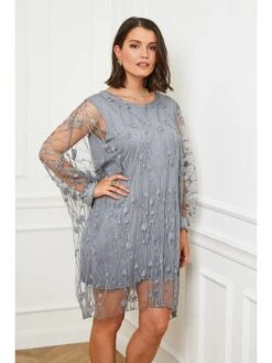 Kleid In Grau -Vero Moda Geschaft curvy lady kleid in grau 2