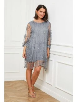 Kleid In Grau -Vero Moda Geschaft curvy lady kleid in grau 3