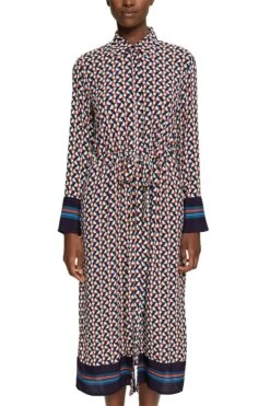 Vero Moda Geschaft -Vero Moda Geschaft esprit gemustertes hemdblusenkleid navy 1