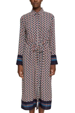 Vero Moda Geschaft -Vero Moda Geschaft esprit gemustertes hemdblusenkleid navy 1 scaled