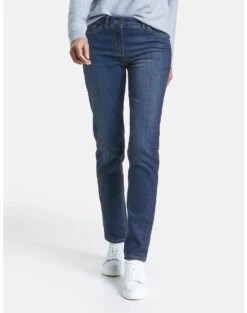 Gerry Weber Hose Jeans Lang In Dark Blue Denim Mit Use