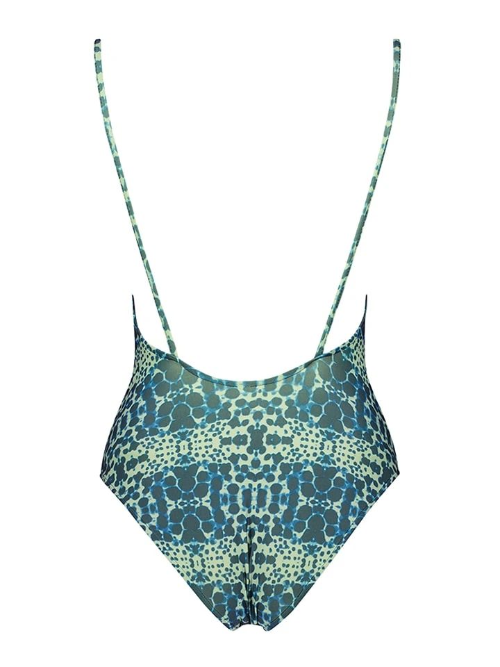 Badeanzug In Dunkelblau/ Grün 2 Badeanzug In Dunkelblau/ Grün – Bild 2