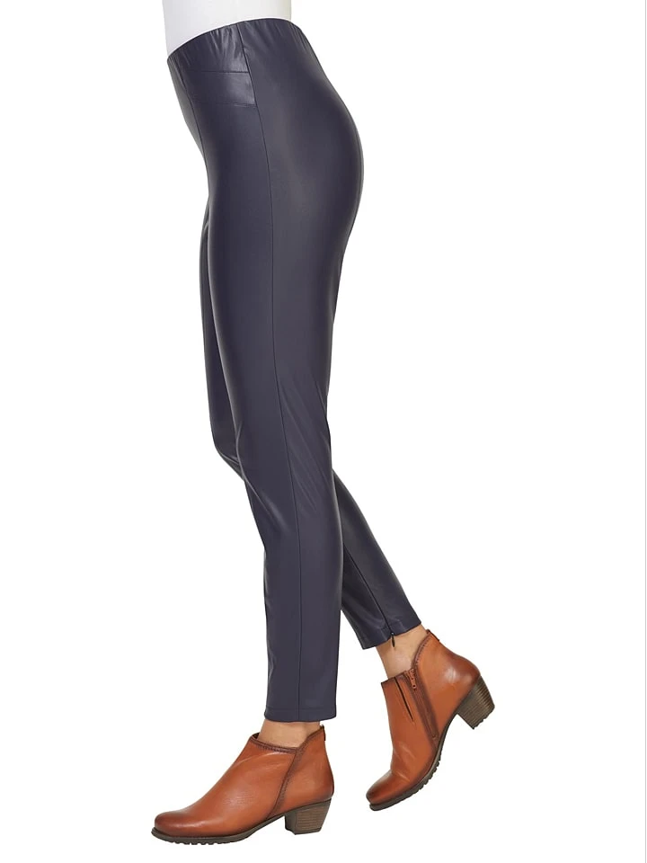 Heine Kunstlederhose In Dunkelblau 2 Heine Kunstlederhose In Dunkelblau – Bild 2