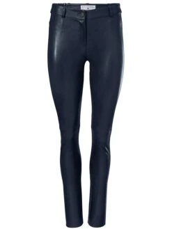 Heine Lederleggings In Dunkelblau