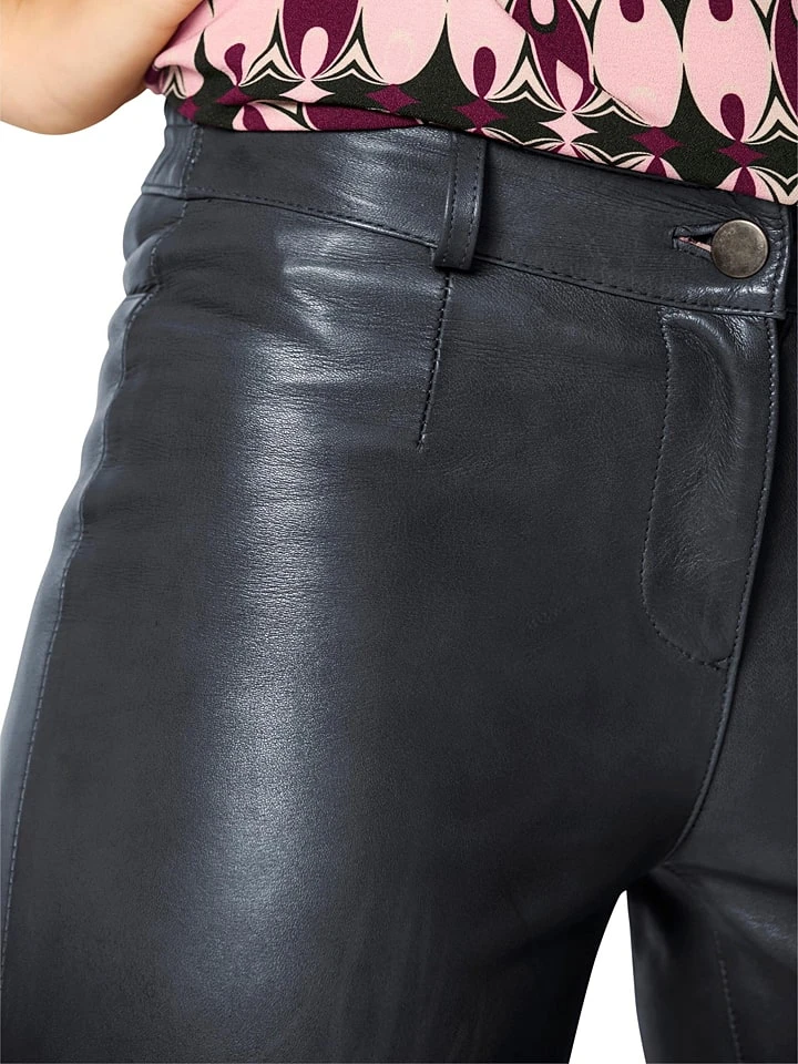 Heine Lederleggings In Dunkelblau 5 Heine Lederleggings In Dunkelblau – Bild 5