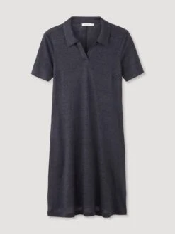 Leinen-Kleid In Anthrazit