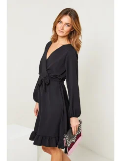 Kleid "Bonjour" In Schwarz -Vero Moda Geschaft josefine kleid bonjour in schwarz 2