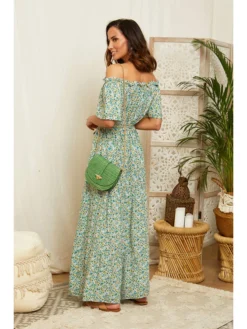 Kleid In Grün/ Bunt -Vero Moda Geschaft larmoire de suzette kleid in grun bunt 2