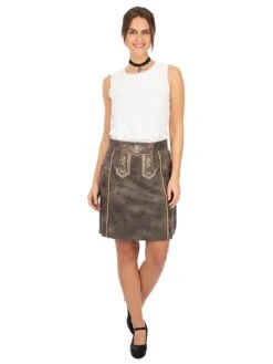 Lederrock DORLE Nappato Anthrazit -Vero Moda Geschaft maddox lederrock dorle nappato anthrazit 4