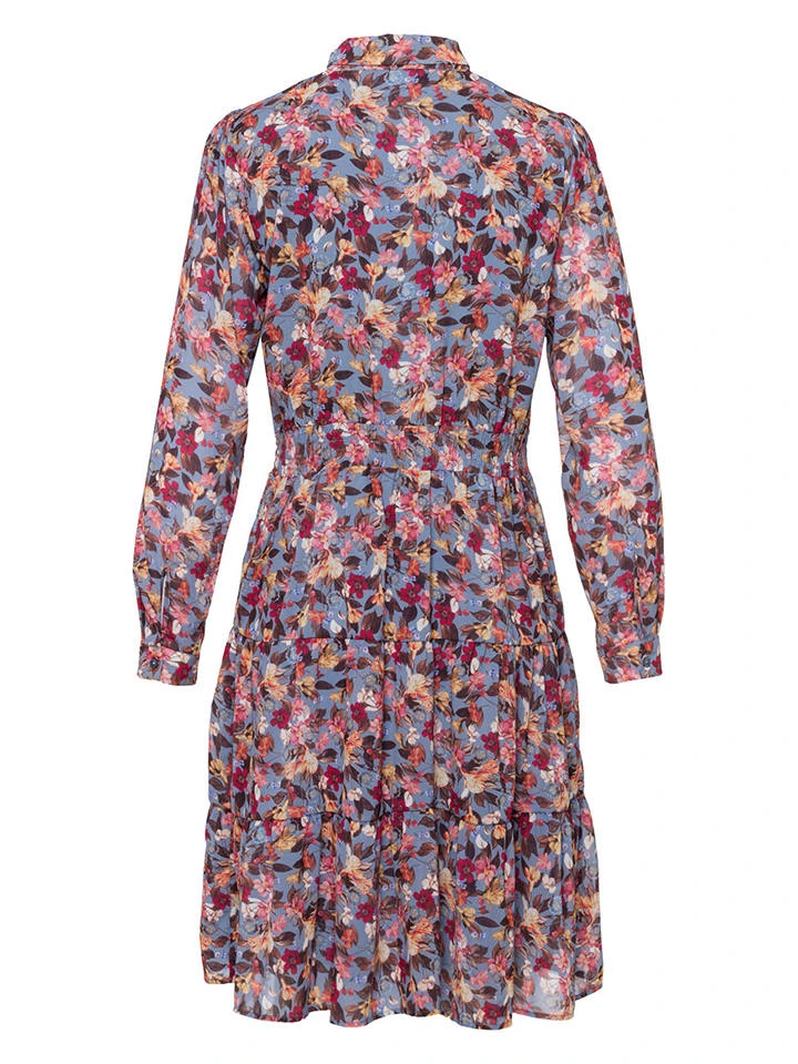 MORE&MORE Kleid In Blau/ Rot/ Pink 2 MORE&MORE Kleid In Blau/ Rot/ Pink – Bild 2