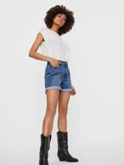 Noisy May Jeans-Shorts "Smiley" In Dunkelblau -Vero Moda Geschaft noisy may jeans shorts smiley in dunkelblau 2