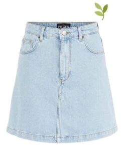 Pieces Jeansrock "Pcvenna" In Hellblau