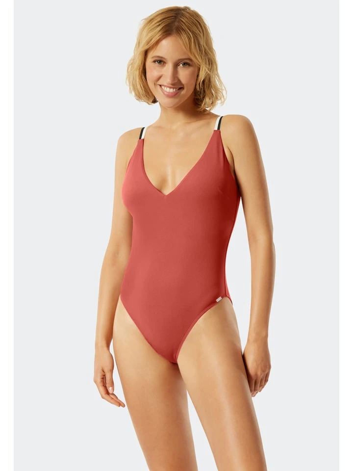 Schiesser Badeanzug In Rotbraun 2 Schiesser Badeanzug In Rotbraun – Bild 2