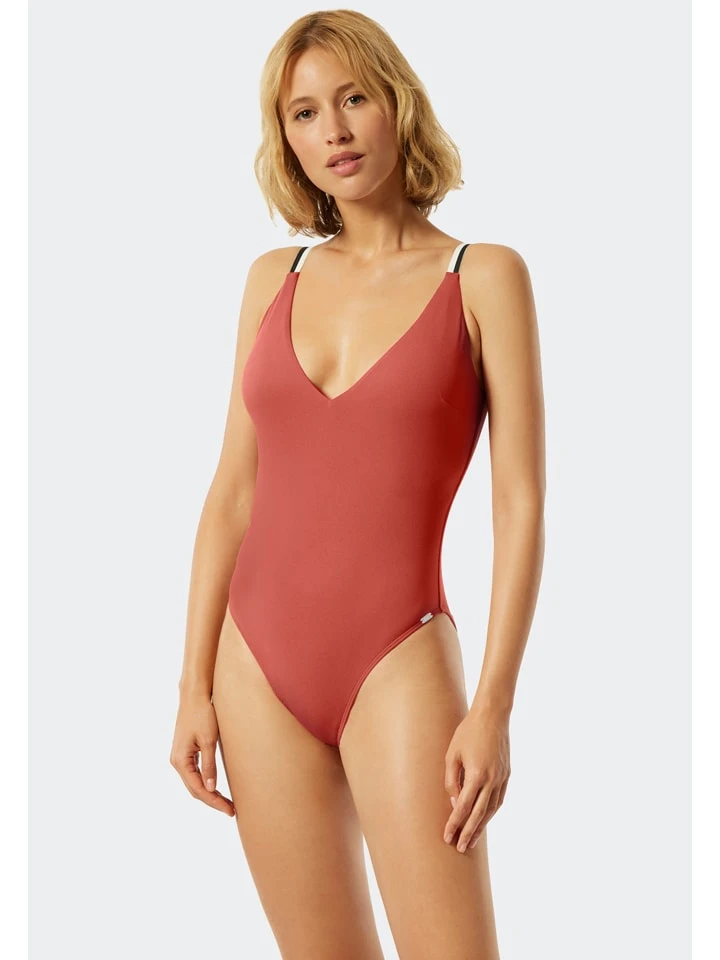 Schiesser Badeanzug In Rotbraun 3 Schiesser Badeanzug In Rotbraun – Bild 3