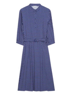 Seidensticker Kleid In Blau/ Weiß