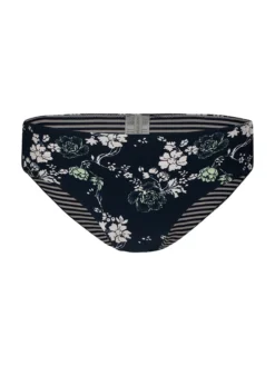 Bikini-Hose In Dunkelblau/ Creme