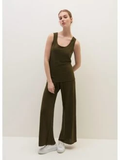 Stefanel Hose In Khaki -Vero Moda Geschaft stefanel hose in khaki 2