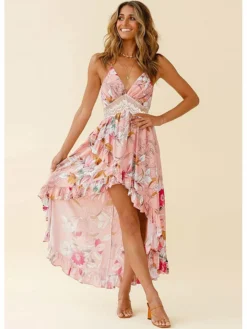 Kleid In Rosa/ Weiß/ Pink -Vero Moda Geschaft tina kleid in rosa weiss pink 2