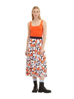 Tom Tailor Rock In Orange/ Blau/ Weiß -Vero Moda Geschaft tom tailor rock in orange blau weiss 3