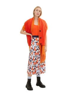 Tom Tailor Rock In Orange/ Blau/ Weiß -Vero Moda Geschaft tom tailor rock in orange blau weiss 5