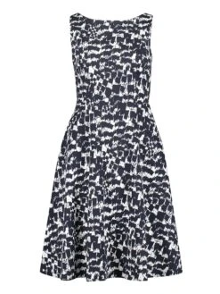 Vera Mont Kleid In Dunkelblau/ Weiß