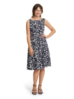 Vera Mont Kleid In Dunkelblau/ Weiß -Vero Moda Geschaft vera mont kleid in dunkelblau weiss 4