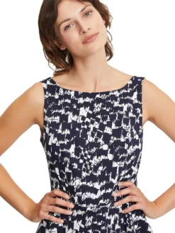 Vera Mont Kleid In Dunkelblau/ Weiß -Vero Moda Geschaft vera mont kleid in dunkelblau weiss 5